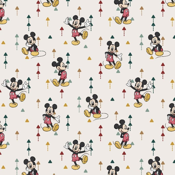 Disney Mickey Mouse Traditional Geo Cotton - Character Fabric - Same Day Fabric - Springs Creative