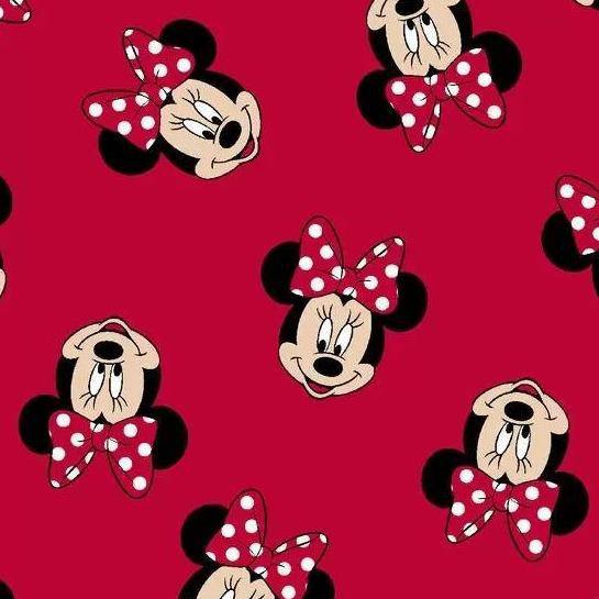 Disney Minnie Mouse Cotton Fabric Tossed Minnie Heads - Character Fabric - Same Day Fabric - Springs Creative