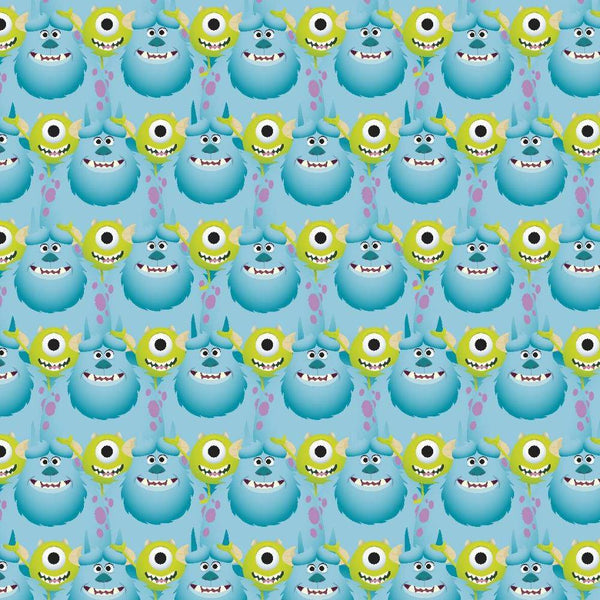 Monsters Inc Mike Sully Cotton Fabric - Character Fabric - Same Day Fabric - Springs Creative
