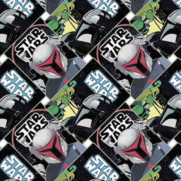 Star Wars Cotton Fabric The Mandalorian Poster Collage