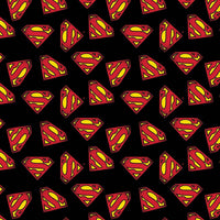 Superman Logo Cotton Fabric