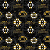 NHL Boston Bruins Cotton Fabric Tone on Tone - Team Fabric - Same Day Fabric - Sykel Enterprises