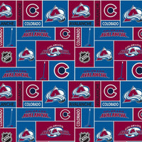 NHL Colorado Avalanche Cotton Fabric Block - Team Fabric - Same Day Fabric - Sykel Enterprises