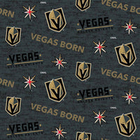 NHL Las Vegas Golden Knights Cotton Fabric Vegas Born - Team Fabric - Same Day Fabric - Sykel Enterprises