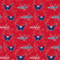 NHL Washington Capitals Cotton Fabric Tone on Tone - Team Fabric - Same Day Fabric - Sykel Enterprises