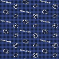 Penn State University PSU Nittany Lions Plaid Flannel Fabric - Team Fabric - Same Day Fabric - Sykel Enterprises