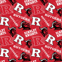 Rutgers University RU Scarlet Knights Cotton Fabric Tone on Tone - Team Fabric - Same Day Fabric - Sykel Enterprises