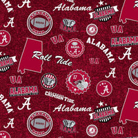 University of Alabama Crimson Tide Cotton Fabric Home State - Team Fabric - Same Day Fabric - Sykel Enterprises