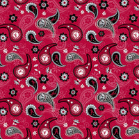 University of Alabama Crimson Tide Cotton Fabric Paisley - Team Fabric - Same Day Fabric - Sykel Enterprises