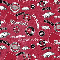 University of Arkansas Razorbacks Cotton Fabric Home State - Team Fabric - Same Day Fabric - Sykel Enterprises
