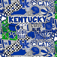 University of Kentucky Wildcats Cotton Fabric Pop Art - Team Fabric - Same Day Fabric - Sykel Enterprises