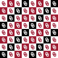 University of Oklahoma OU Sooners Cotton Fabric Collegiate Check - Team Fabric - Same Day Fabric - Sykel Enterprises