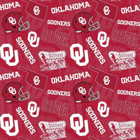 University of Oklahoma OU Sooners Cotton Fabric Tone on Tone - Team Fabric - Same Day Fabric - Sykel Enterprises