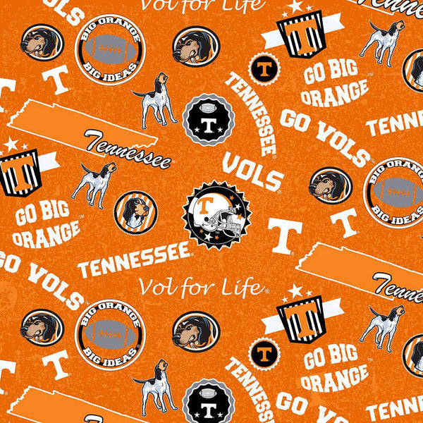 University of Tennessee Volunteers Cotton Fabric Home State - Team Fabric - Same Day Fabric - Sykel Enterprises