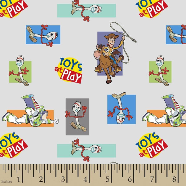 Toy Story 4 Toys at Play With Forky Cotton Fabric