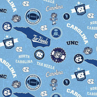 University of North Carolina UNC Tar Heels Cotton Fabric Home State