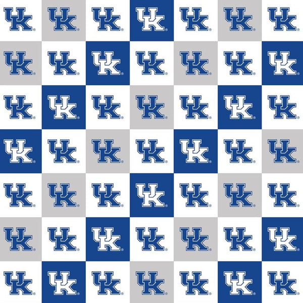 University of Kentucky Wildcats Cotton Fabric Collegiate Checks