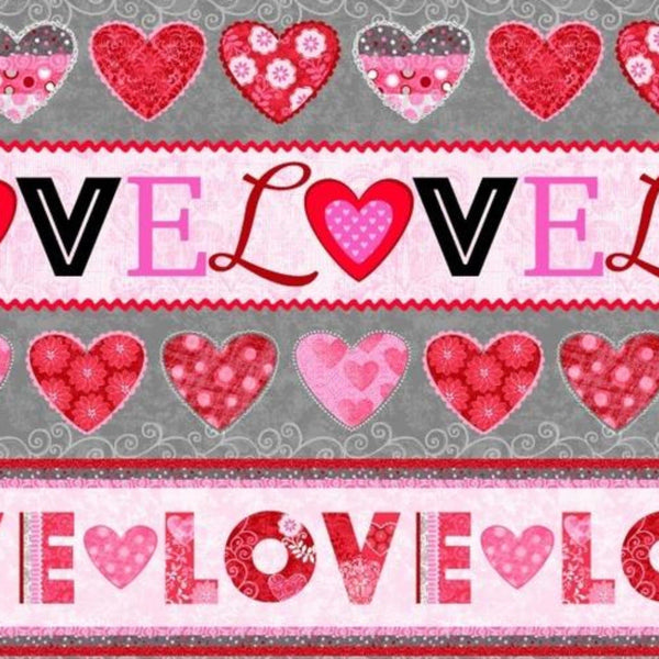Valentine's Day Hearts of Love Cotton Fabric